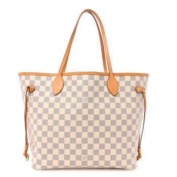 LOUIS VUITTON Damier Azur Neo Neverfull MM Rose Ballerine