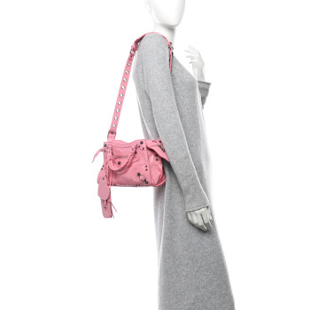 BALENCIAGA Agneau Arena Neo Cagole Handbag XS Sweet Pink