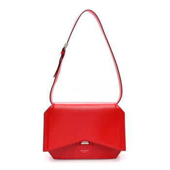 GIVENCHY Calfskin Bow Cut Shoulder Bag Red