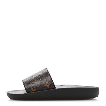 LOUIS VUITTON Monogram Sunbath Slide Sandals 36