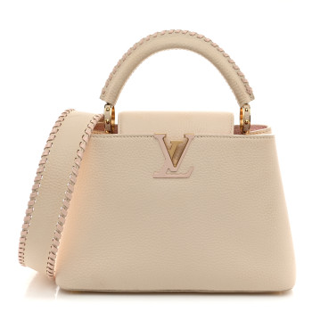 LOUIS VUITTON Taurillon Capucines BB Cream Beige Pearly Pink