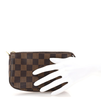 LOUIS VUITTON Damier Ebene Bucket Pochette Accessories