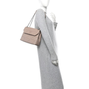 PRADA Nappa Triangle Stitched Large Spectrum Bag Cipria