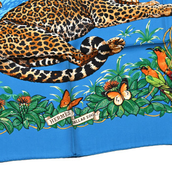 HERMES Silk Jungle Love Scarf 90