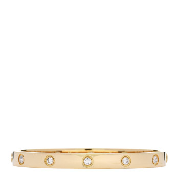 CARTIER 18K Yellow Gold 10 Diamond LOVE Bracelet 18