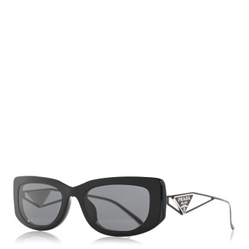PRADA Acetate Sunglasses SPR 14Y Black Slate Gray