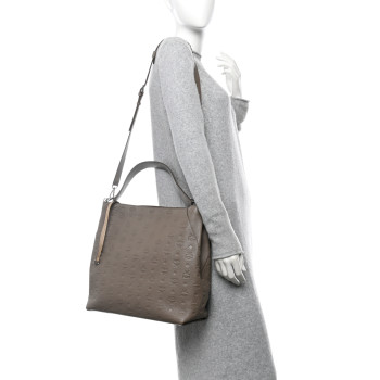 MCM Calfskin Ottomar Monogram Large Klara Hobo Urban Taupe MCM Calfskin Ottomar Monogram Large Klara Hobo Urban Taupe