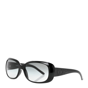CHANEL Crystal CC Logo Sunglasses 6026-B Black