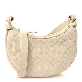 BOTTEGA VENETA Nappa Intrecciato Small Gemelli Multipocket Bag Sea Salt