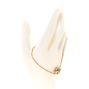 LOUIS VUITTON Metal L To V Bracelet Gold Silver