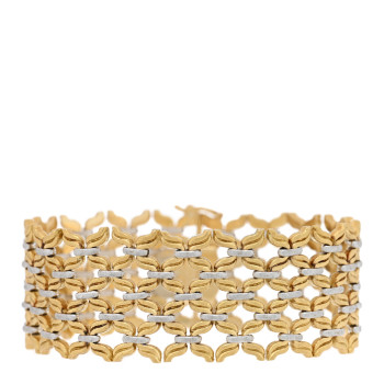 BUCCELLATI 18K Yellow White Gold Woven Bracelet