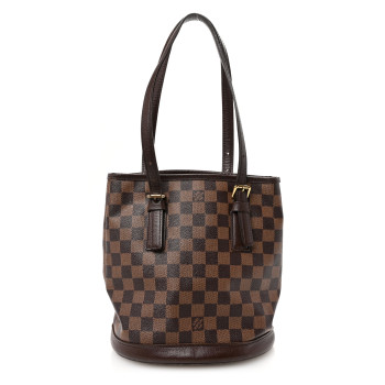 LOUIS VUITTON Damier Ebene Marais Bucket 23