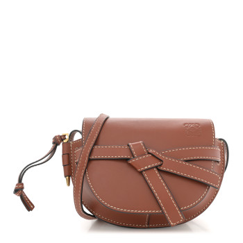 LOEWE Calfskin Mini Gate Crossbody Bag Rust