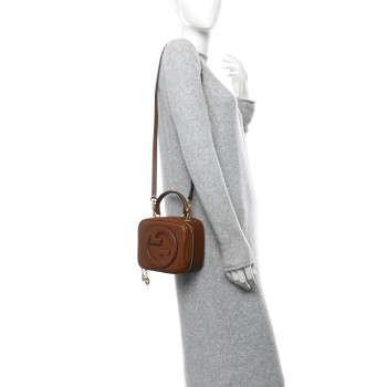 GUCCI Sakai Be Green Calfskin Diagonal Stitched Blondie Top Handle Bag Cuir