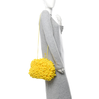 BOTTEGA VENETA Chenille The Mini Pouch Lemon