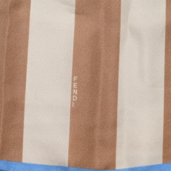 FENDI Silk Pequin Scarf Beige