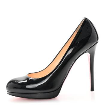 CHRISTIAN LOUBOUTIN Patent New Simple 120 Pumps 38.5 Black