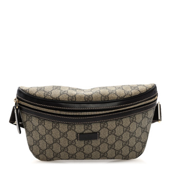 GUCCI GG Supreme Monogram Belt Bag Dark Brown