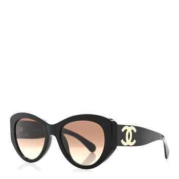 CHANEL Acetate Butterfly Large CC Sunglasses 5492-A Black