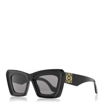LOEWE Acetate Anagram Cat Eye Sunglasses LW40145I Black