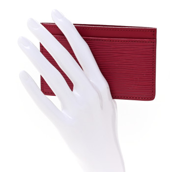 LOUIS VUITTON Epi Card Holder Fuchsia