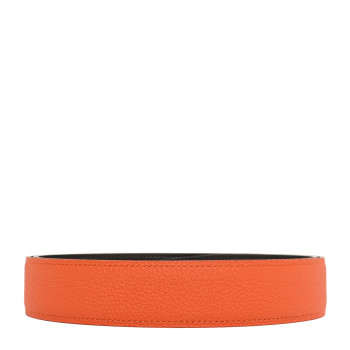 HERMES Box Togo 32mm Belt Strap 95  Ebene Orange