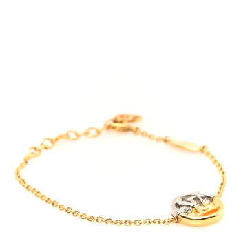 LOUIS VUITTON Metal L To V Bracelet Gold Silver