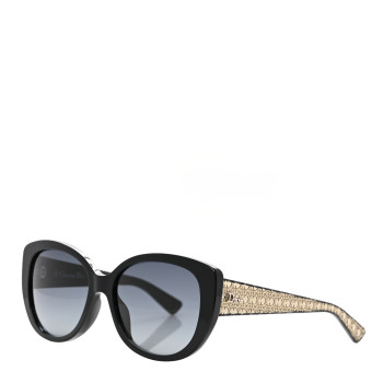 CHRISTIAN DIOR Resin Micro-Cannage Dior Lady 1 Sunglasses Light Gold Black