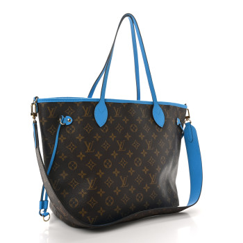 LOUIS VUITTON Monogram Inside Out Neverfull Bandouliere MM Gaston Blue