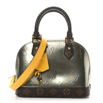 LOUIS VUITTON Vernis Epi Monogram Alma BB Bitume Metallise