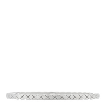 CHANEL 18K White Gold Mini Coco Crush Bangle Bracelet S
