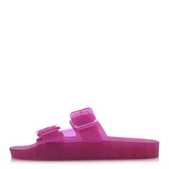 BALENCIAGA Technical Polyurethane Mallorca Slide Sandals 39 Pink