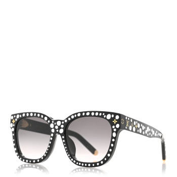 LOUIS VUITTON LV X YK Acetate Painted Dots Sunglasses Z1903E Black White