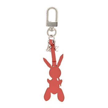 LOUIS VUITTON Calfskin Jeff Koons Masters LV Rabbit Bag Charm Key Ring
