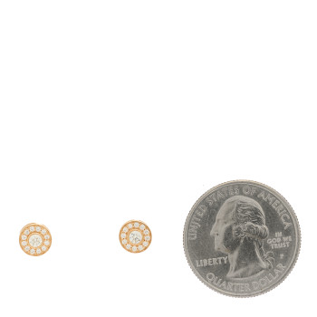 TIFFANY 18K Rose Gold Diamond .28ctw Mini Circlet Earrings