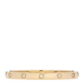 CARTIER 18K Yellow Gold 10 Diamond LOVE Bracelet 18