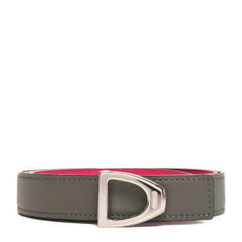HERMES Swift Epsom 13mm Cavaliere Belt 90 36 Gris Meyer Rose Mexico