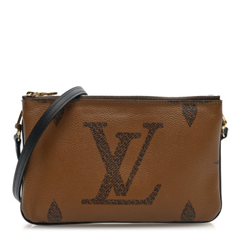 LOUIS VUITTON Reverse Monogram Giant Double Zip Pochette