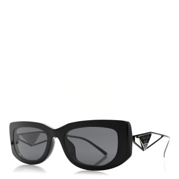 PRADA Acetate Sunglasses SPR 14Y Black Slate Gray