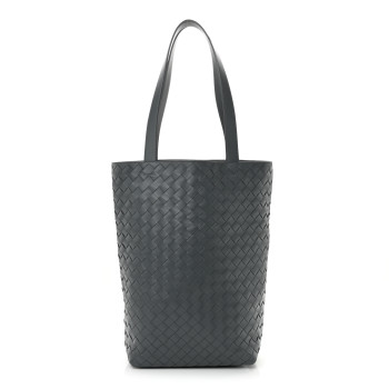 BOTTEGA VENETA Calfskin Intrecciato Tote Bag Grey