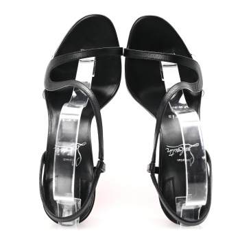 CHRISTIAN LOUBOUTIN Nappa Rosalie Alta 150 Sandals 37 Black