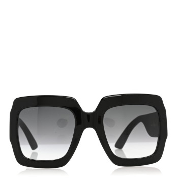 GUCCI Acetate Square Frame Sunglasses GG0102S Black