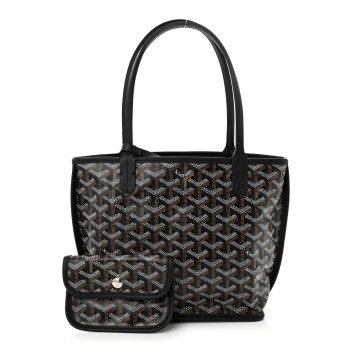 GOYARD Goyardine Reversible Mini Anjou Black