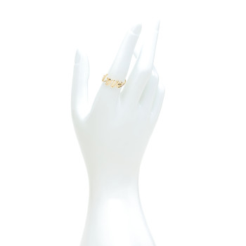 TIFFANY 18K Yellow Gold Paloma's Graffiti Love Ring 56 7.5