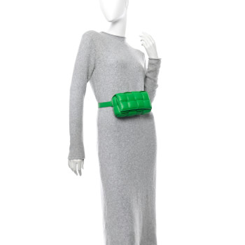 BOTTEGA VENETA Nappa Maxi Intreccio Padded The Belt Cassette Bag Parakeet