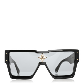 LOUIS VUITTON Acetate Swarovski Crystal Cyclone Sunglasses Z1547W Black