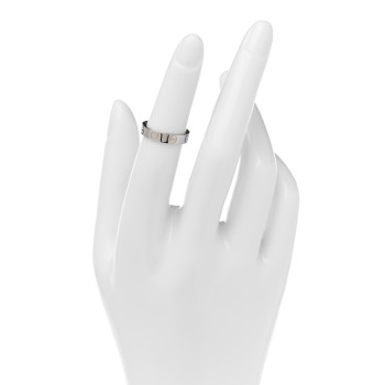 CARTIER 18K White Gold 3.5mm LOVE Wedding Band Ring 48 4.5