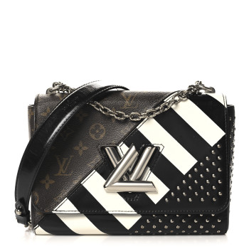 LOUIS VUITTON Calfskin Monogram Studded Twist Shoulder Bag MM