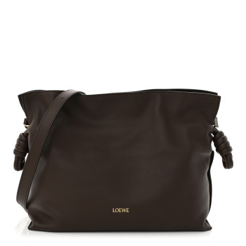 LOEWE Nappa Medium Flamenco Knot Bag Chocolate