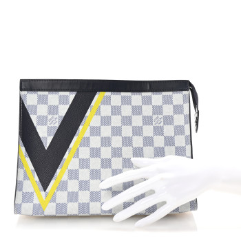 LOUIS VUITTON Damier Azur Latitude America's Cup Pochette Voyage MM Autres Toiles